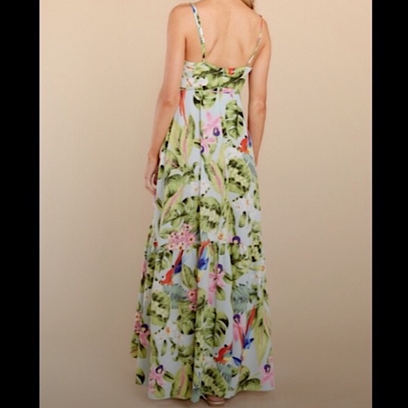 Red Dress Boutique Maxi Dress Tropical Multi Print New — image 3 of 8